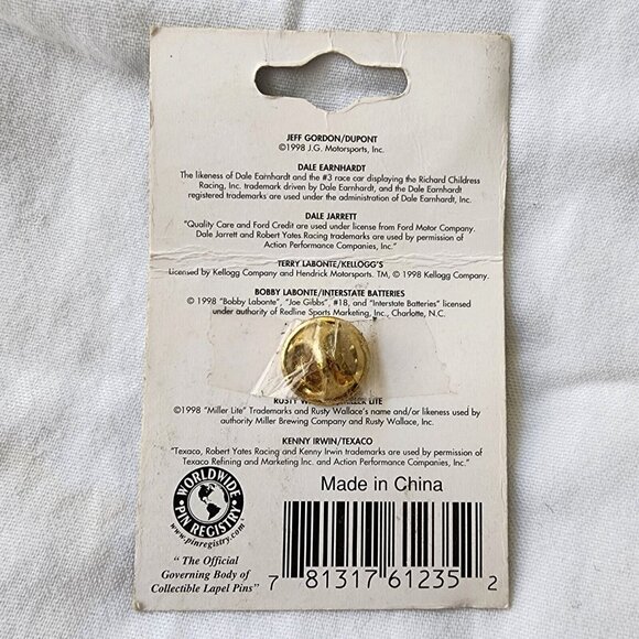 Dale Earnhardt Fan Fueler Nascar Childress Racing 1998 Vintage Collector Pinback - Picture 4 of 4